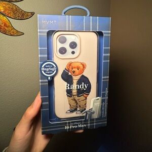 MVMT Beige iPhone 16 Pro Max Case with Bear Graphic Sealed